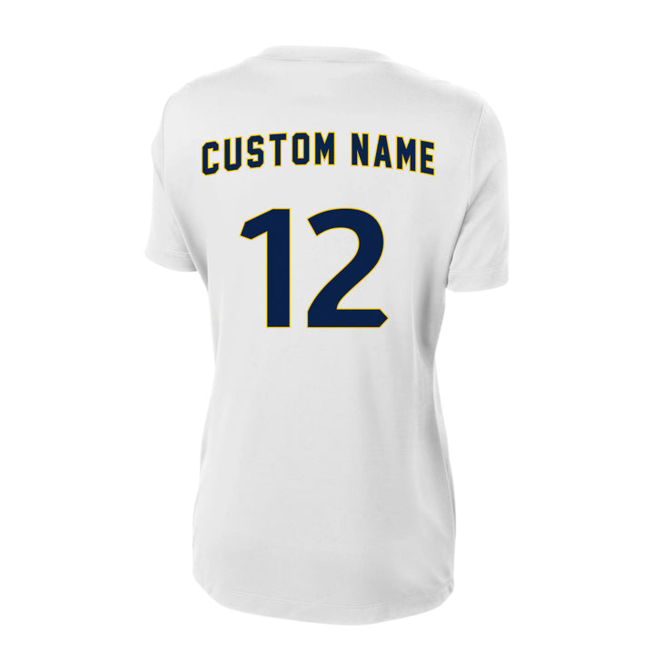 Diamond Elite Women’s V-Neck Tee White Logo
