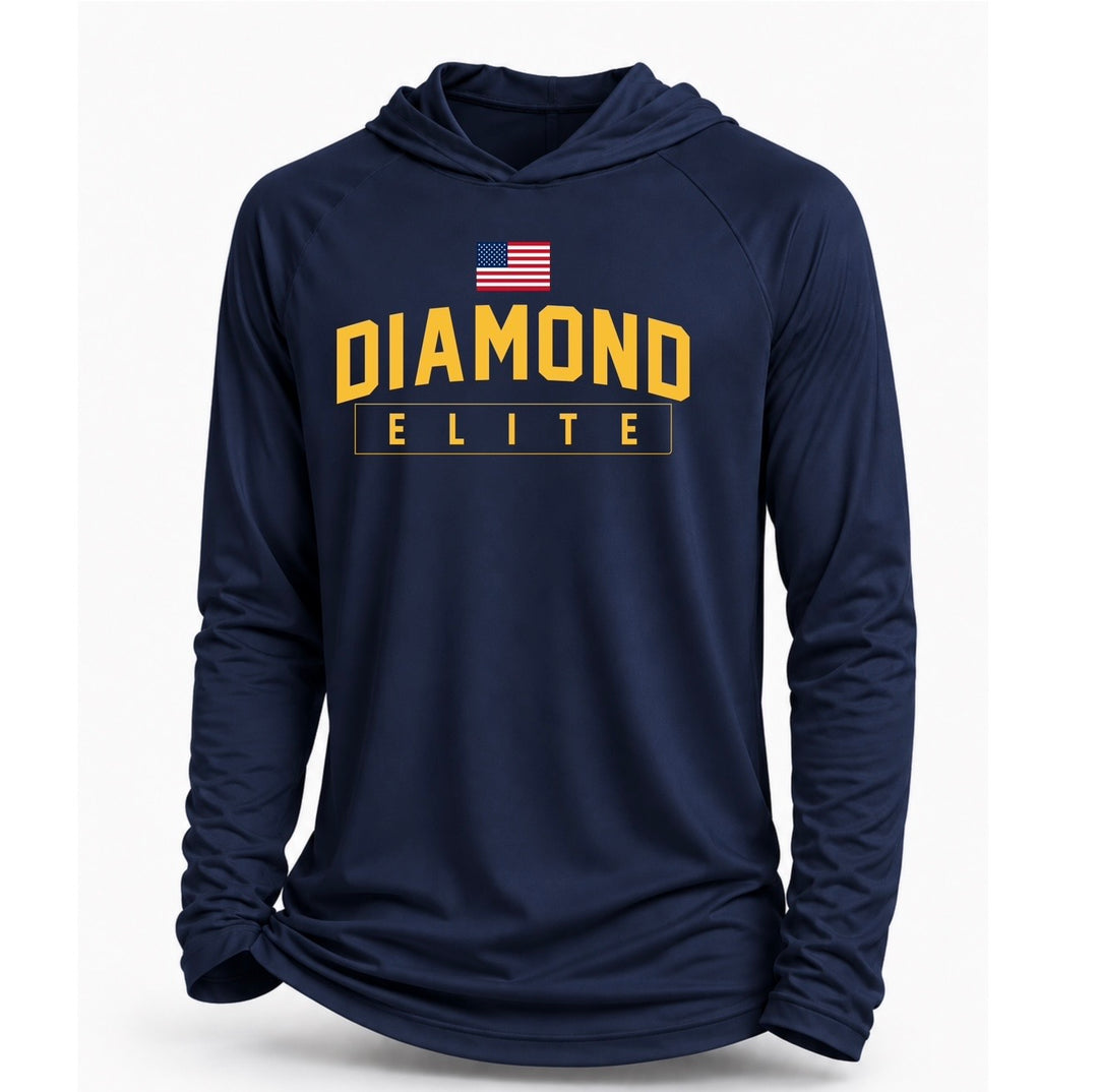 Diamond Elite Navy Ultra-Lightweight Hoodie .
