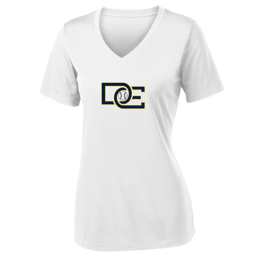 Diamond Elite Women’s V-Neck Tee White Logo