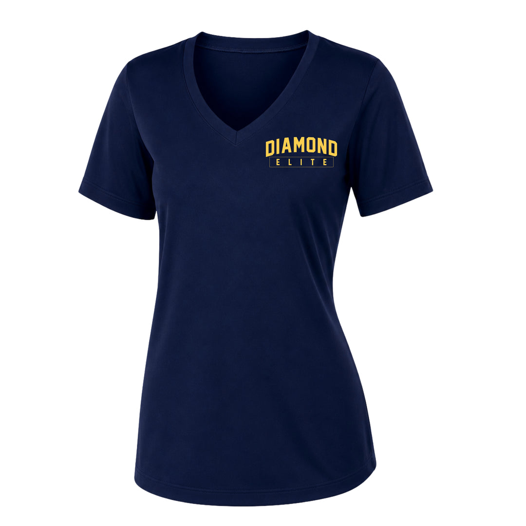 Diamond Elite Women’s V-Neck Tee Blue Navy